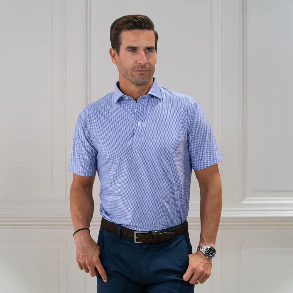 COLLARS & CO. Featherweight Flex Polo 2XL Congressional Navy Performance NWT B17